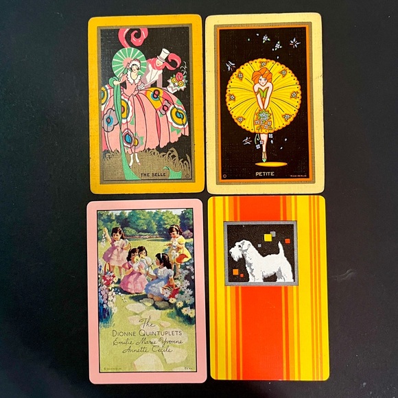 Playing Cards Vintage Single Swap Lot Of 14 Cards Unique Mix 1940s-1960s - Picture 3 of 7